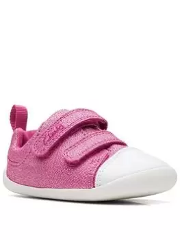 Clarks First Baby Roamer Craft Canvas Shoe, Pink, Size 2 Younger
