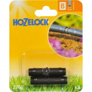 Hozelock CLASSIC MICRO Straight Connector 1/2" / 12.5mm Pack of 2