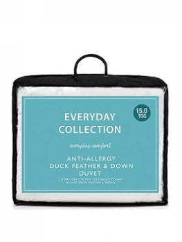 Everyday Collection Anti-Allergy Duck Feather And Down 15 Tog Duvet