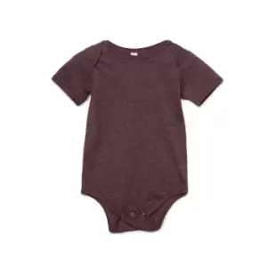 Bella + Canvas Baby Jersey Short Sleeve Onesie (3-6 Months) (Heather Maroon)