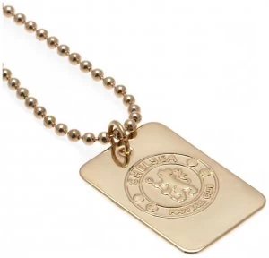 Gold Plated Chelsea Dog Tag & Ball Chain.