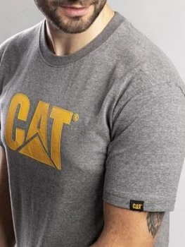 Caterpillar CAT Workwear Trademark Logo T-Shirt - Grey, Size XL, Men