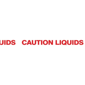 Avon - Printed 'Caution Liquids' Tape - 50MM X 66M