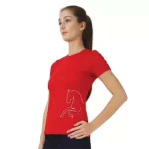 HY Equestrian Richmond T-Shirt Womens - Red