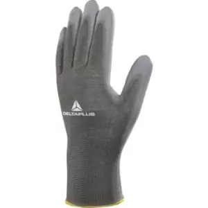 Delta Plus Knitted Polyester Work Safety Gloves (8/M) (Grey) - Grey
