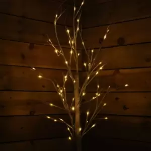 1.5m (5ft) Christmas Outdoor Birch Tree with 64 Warm White LEDs