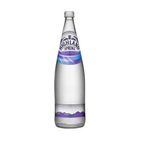 Highland Spring 1 Litre Still Mineral Water Pack of 12 Glass Bottles