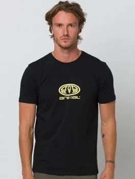 Animal Stacked Graphic Short Sleeve T-Shirt - Black, Size 2XL, Men