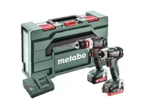 Metabo Combo Set 2.7.4 12v 1x2Ah 1x4Ah BL Drill Driver Twin Kit in Meta-Box