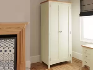 Kenmore Patterdale White and Oak 2 Door Double Wardrobe Assembled