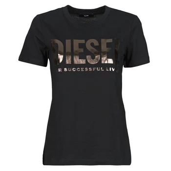 Diesel 00SYW8-0CATJ-9XXB womens T shirt in Black - Sizes S,M,XS