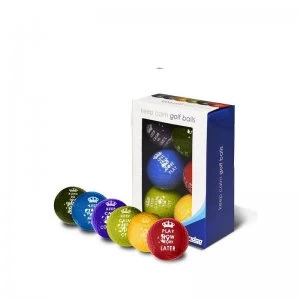 Longridge Pack of 6 Novelty Keep Calm Golf Balls