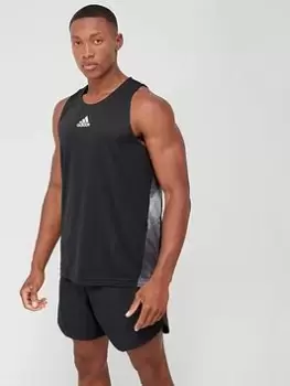 adidas Train HIIT Side Graffic Vest - Black, Size L, Men