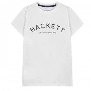 Hackett Hacket Logo T Shirt - White 800