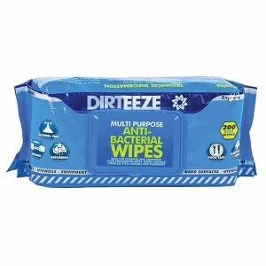 Dirteeze Multi Purpose Anti Bacterial Wipes Pack of 200