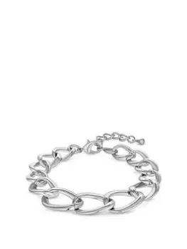 Jon Richard Rhodium Plated Chain Bracelet, Silver, Women