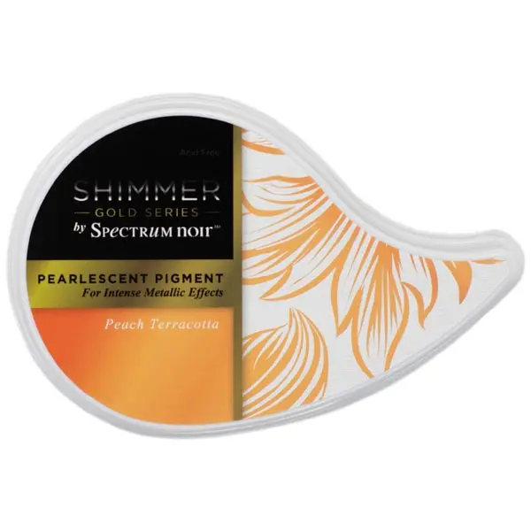 Crafter's Companion Gold Shimmer Pigment Ink Pad Orange Peach Terracotta