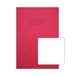 Rhino Exercise Book Plain 80 Pages A4 Plus Red Pack of 50 VC50452