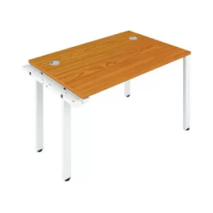 Jemini 1 Person Extension Bench Desk 1200x800x730mm Nova Oak/White KF808565