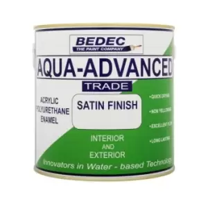 Bedec - Aqua Advanced Paint Satin - Brilliant White - 2.5 Litre - Brilliant White
