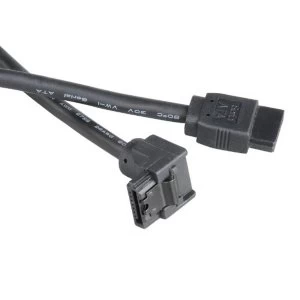 Akasa SATA-III 100cm Rounded Data Cable (Right-Angle Connectors) (AK-CBSA01-10BK)