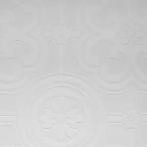 Anaglypta Pack of 2 Egon Luxury Paintable Wallpaper, White Blown Vinyl White