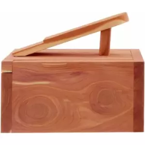 Cedar Wood Shoe Shine Box With Angled Wedge Ideal For Storing Your Shoe Shine Kit / Shoe Rest On Top For The Perfect Polish Slide Out Lid - Premier