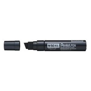 Pentel N50XL A 15.4mm x 11mm Jumbo Chisel Tip Marker Black Pack of 6