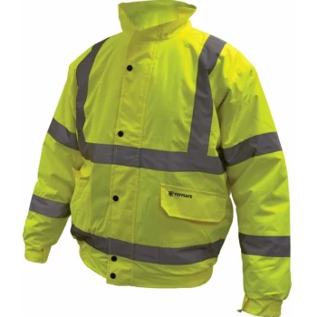 EN471 CL3 High Visibility Yellow Bomber Jackets - 2XL - Tuffsafe