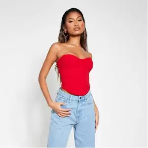 I Saw It First Bandeau Corset Top - Red
