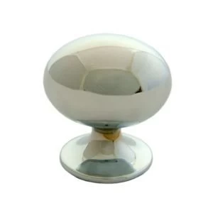 BQ Chrome effect Oval Internal Knob Furniture knob D33 mm