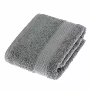 HOMESCAPES Turkish Cotton Grey Hand Towel - Grey Charcoal