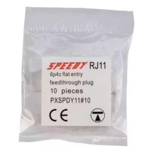TUK Ltd SPEEDY RJ45 PXSPDY11#10 SPEEDY RJ11 plug bag of 10