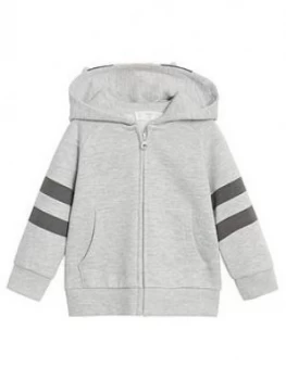 Mango Baby Boy Face Hooded Top - Grey, Size 9-12 Months