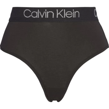Calvin Klein Body High Waist Thong - Black