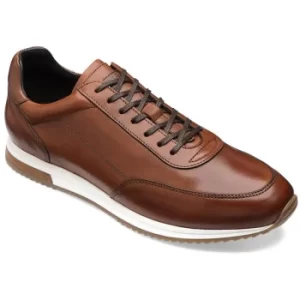 Loake Mens Bannister Trainers Cedar Burnished Calf Leather 9