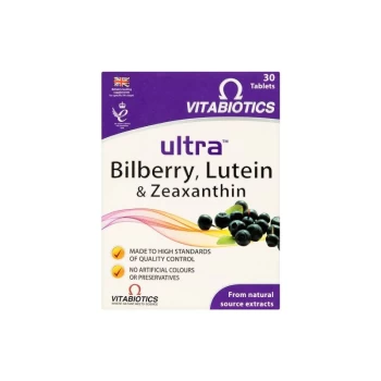 Ultra Lutein Bilberry & Zeaxanthin Tablets - 30s - 73847 - Vitabiotics