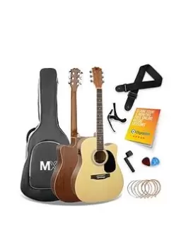 Mx Cutaway Electro Acoustic Guitar Pack - Natural