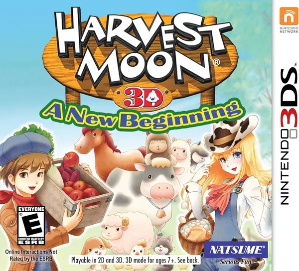 Harvest Moon 3D A New Beginning Nintendo 3DS Game
