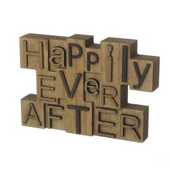 Happily Ever After Wooden Block Sign By Heaven Sends