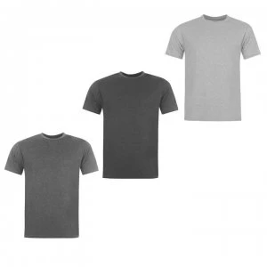 Donnay 3 Pack T Shirts Mens - GreyM/CharM/Blk