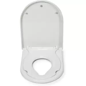 Croydex Hilier Polyprop Stick N Lock D-Shape Family Seat White