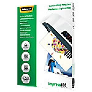 Fellowes Laminating Pouch Glossy 2 x 100 (200 Micron) A4 100 Pieces