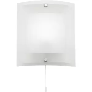 Endon Blake - 1 Light Indoor Wall Light Clear with Frosted Glass, E14
