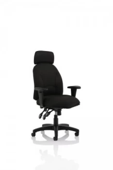 Trexus Energize Aviator Chair Black 540x450x490-590mm Ref