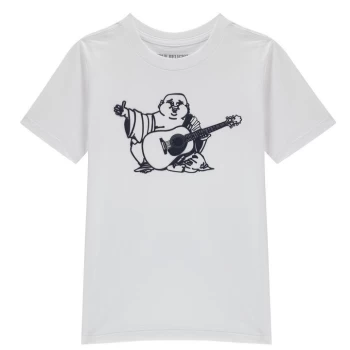 True Religion Junior Boys Chest Buddha T Shirt - White
