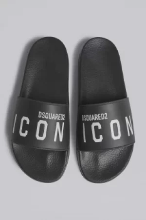DSQUARED2 Men Sandal Black Size 6 100% Thermoplastic polyurethane