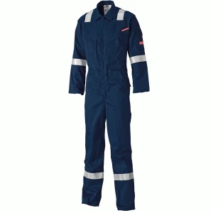 Dickies Mens Lightweight Pyrovatex Flame Retardant Overall Navy Blue 46" 31"