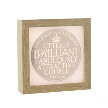 Light Up Frame Brilliant Couple By Heaven Sends
