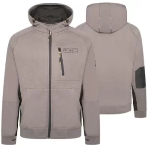 JCB Trade Full Zip Grey Hoodie Thick Fabric Corbura Elbow Patches XXL DK9S